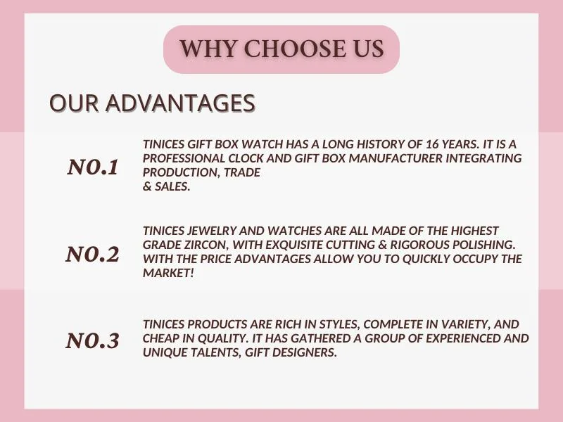 2023tinices Latest Popular Watch Bracelet Jewelry Gift Box Set Women′ S Watch, Quartz Watch, Luxury Watch, Copper Jewelry, Holiday Gift Box Set