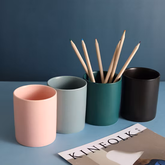 세라믹 주문 펜 홀더 메이크업 솔 홀더 소녀 책상 부속품